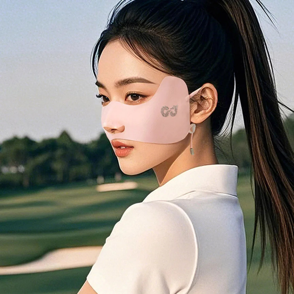 Sunscreen Mask Breathable Anti-UV Mask Ice Silk Face Shield Thin Face Scarf for Driving Cycling Running 250624