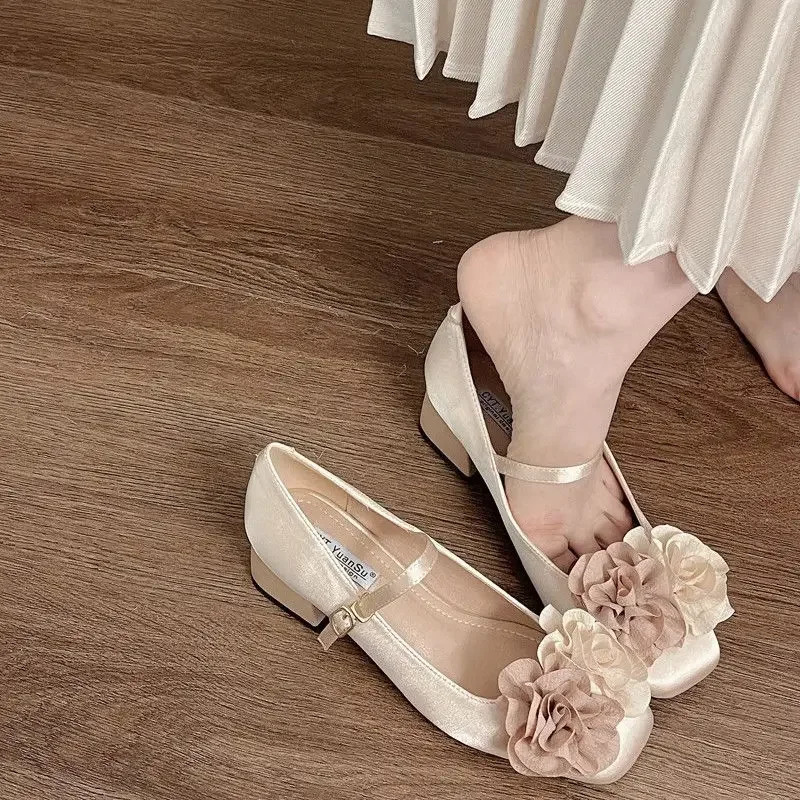 Block Heel Chunky Heels Womens Shoes Japanese Style Lolita Mary Jane Gothic Square Toe Ladies Pumps with Medium Y2k 39 250624