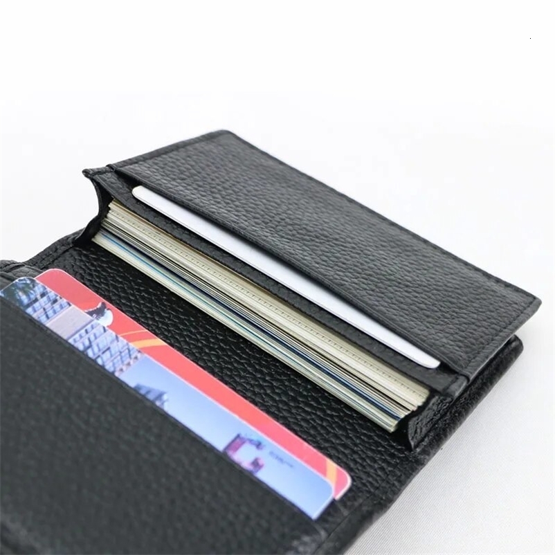 Genuine Leather Card Holder Name Card Case Credit Card Wallet for Men Women 250605