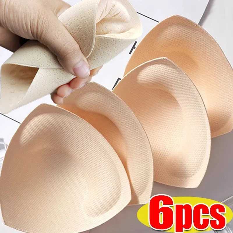2/6pcs Sponge Push Up Pads Women Swimsuit Bikini Invisible Enhancer Removeable Padding Inserts Cups Chest Cup Pads Accessories W250624