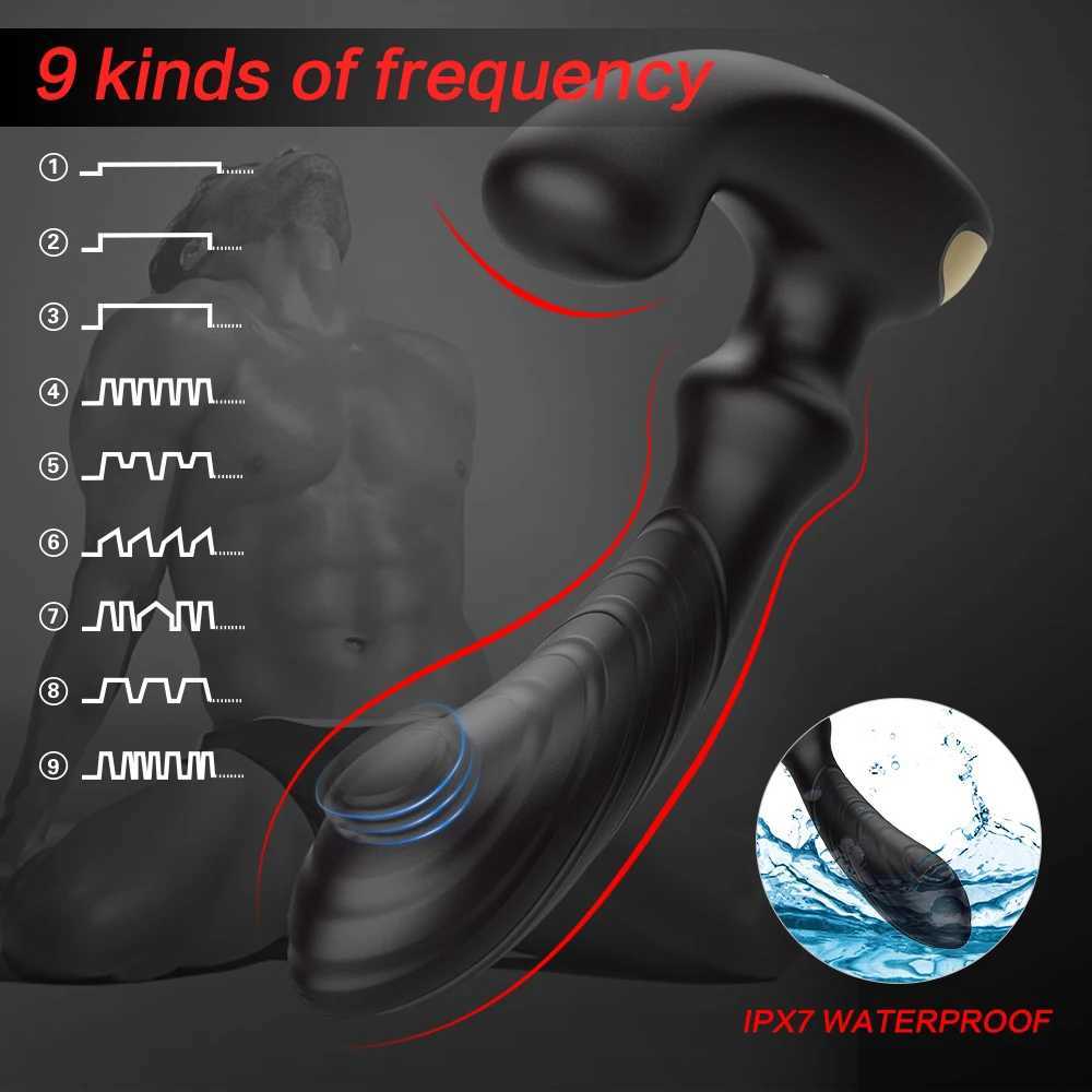 9 Frequency Male Prostate Massager Vibrator Anal Butt Plug Remote Control Vibrators Enhance Sexual Pleasure Sex Toys for Women W250624