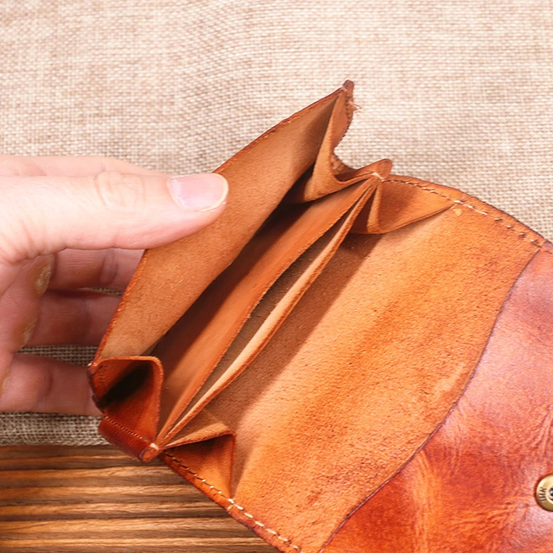 100% Genuine Leather Wallet For Men Male Vintage Cowhide Short Small Mens Purse Card Holder Case Money Bag Man With Coin Pocket 250623