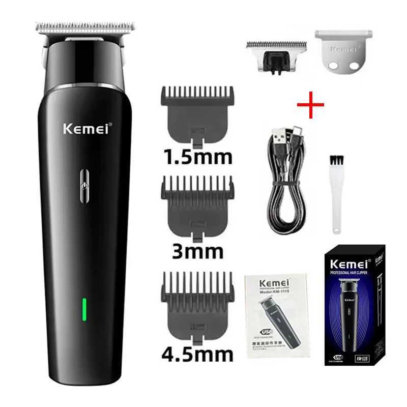 Kemei KM-1115 Fast USB Charging Hair Clippers Rechargeable Hair Trimmer Low Noise Professional Cordless Mens Hair Cut ClipperXJ250624