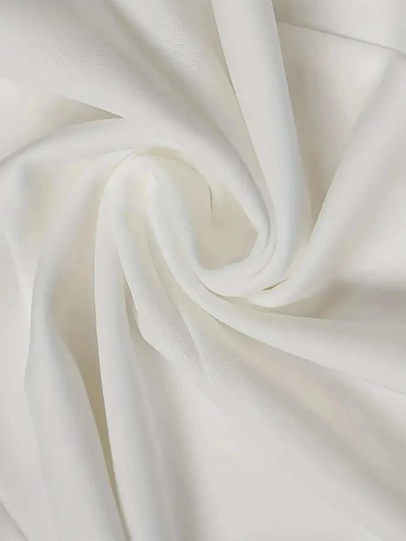 Womens White TwoPiece Suit Set Double Breasted Long Sleeved Lapel Jacket and High Waisted Slim Pants 250614