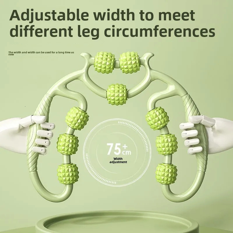 Circular Yoga Legs Roller clamp Fitness Massage 9 Rollers Leg Arm Massager Muscle Relaxation Portable Fitness Equipment 250619