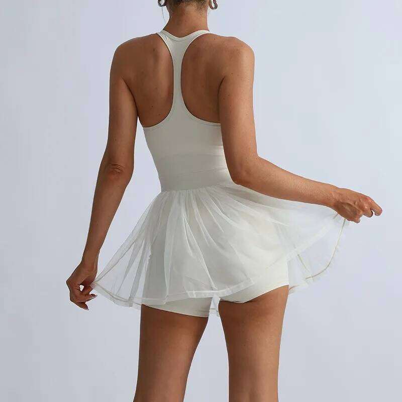 Women's 2-in-1 Tennis Dress Ventilated & Quick Dry with Anti-Slip Lining for Golf Yoga Running Active Sports