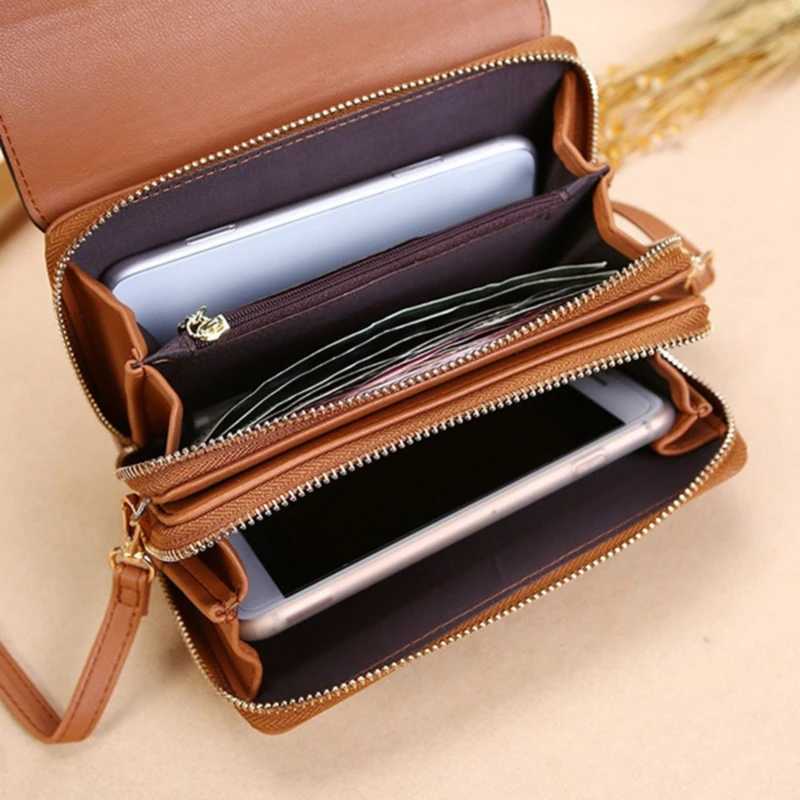 Womens Wallet Korean Handbag Multi Card Large Capacity Casual Shoulder Bag Mobile Phone Packet Fi New Style XJ250624