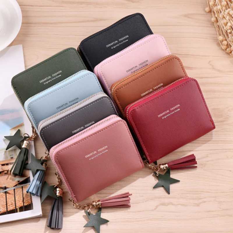Women Small Wallet Ladies Mini Tassel Wallet Cute Girl Short Zipper Lovely Pu Leather Coin Purse Female Hand Wallet Purse XJ250624