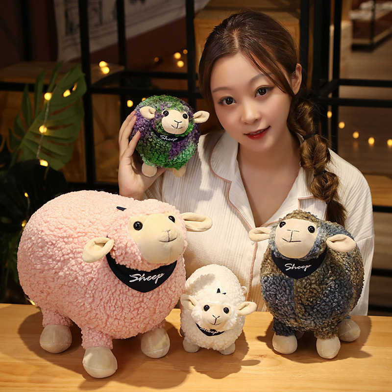 1pc 20/30/40cm Cute Rock Sheep Plush Toys Stuffed Animal Lamb Plushie Doll Soft Pillow Baby Kids Girls Kawaii Birthday Gift