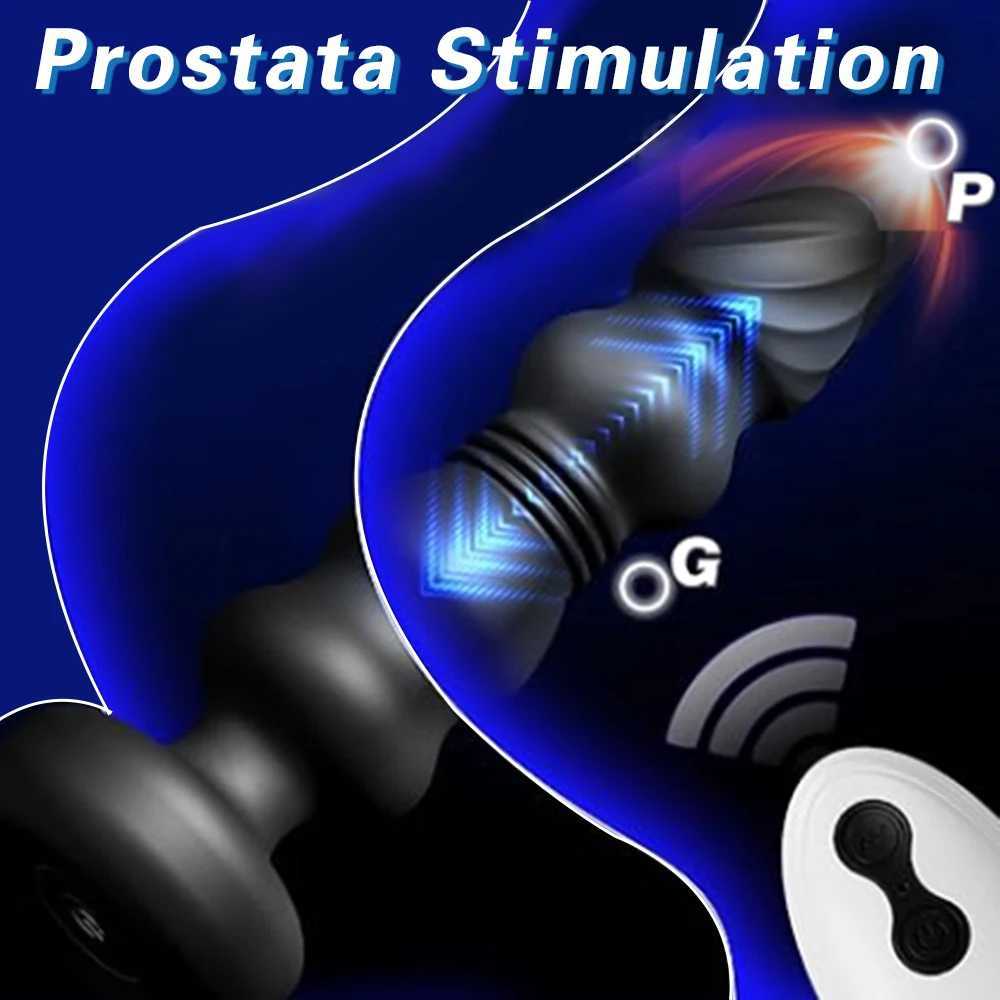 Butt Plug Telescopic Vibrating Anal Vibrator Wireless Remote Sex Toys for Women Ass Anal Dildo Prostate Massager Men Buttplug W250624