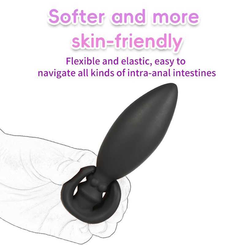 Silicone Metal Rolling Bead Anal Plug Wearable Butt Plug Stimulation Anus Masturbator G-Spot Massage BDSM Sex Toys for Men Women W250624