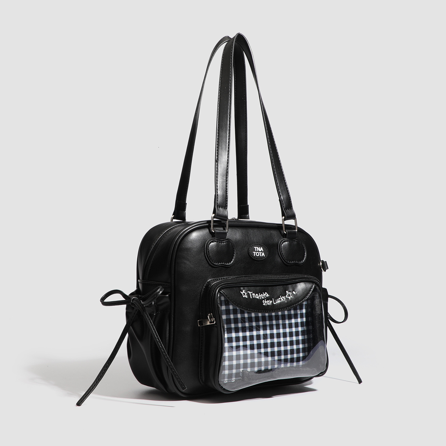 Free shipping designer Hot-Selling Student Pain Bag Two-Dimensional Visible Badge Transparent Shoulder Bag Student Backpack Internet Celebrity Crossbo