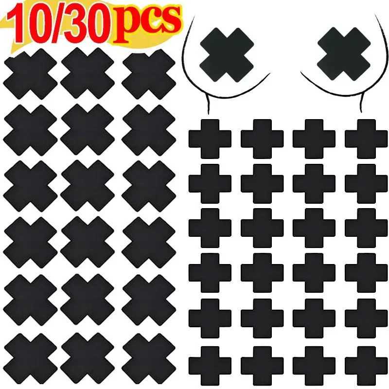 Sexy Black Cross Nipple Cover Women Invisible Disposable Breast Patch Chest Sticker Strapless Lingerie Bra Accessories Wholesale W250624