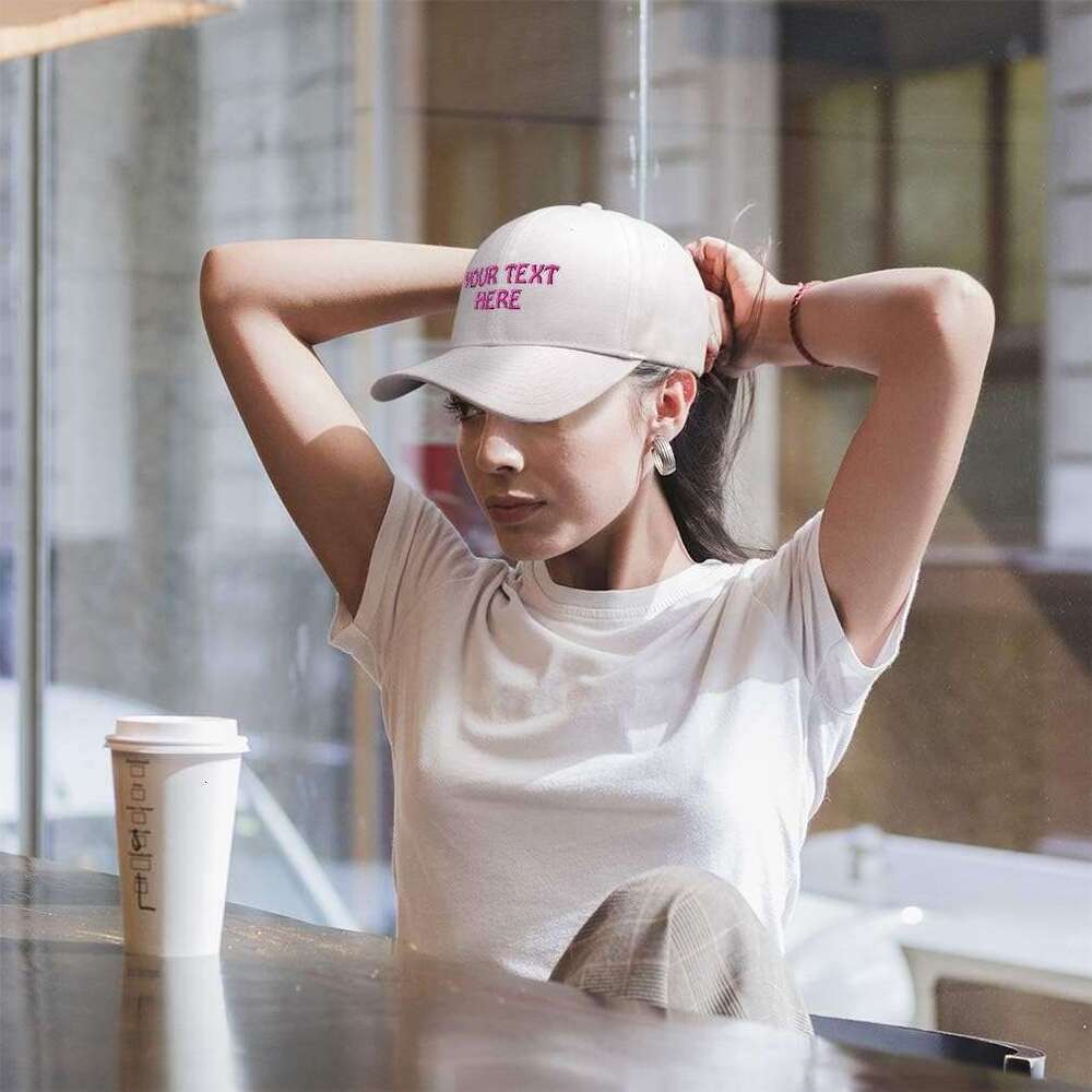 Baseball Cap Custom Personalized Text Dad Hats for Men Women Strap Closure