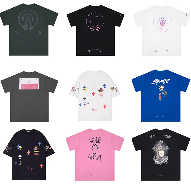 Men's Hoodies Designer Runway T-Shirt Letter Printed Short Sleeve Cotton Pullover Breathable Sanskrit Print S-2xl