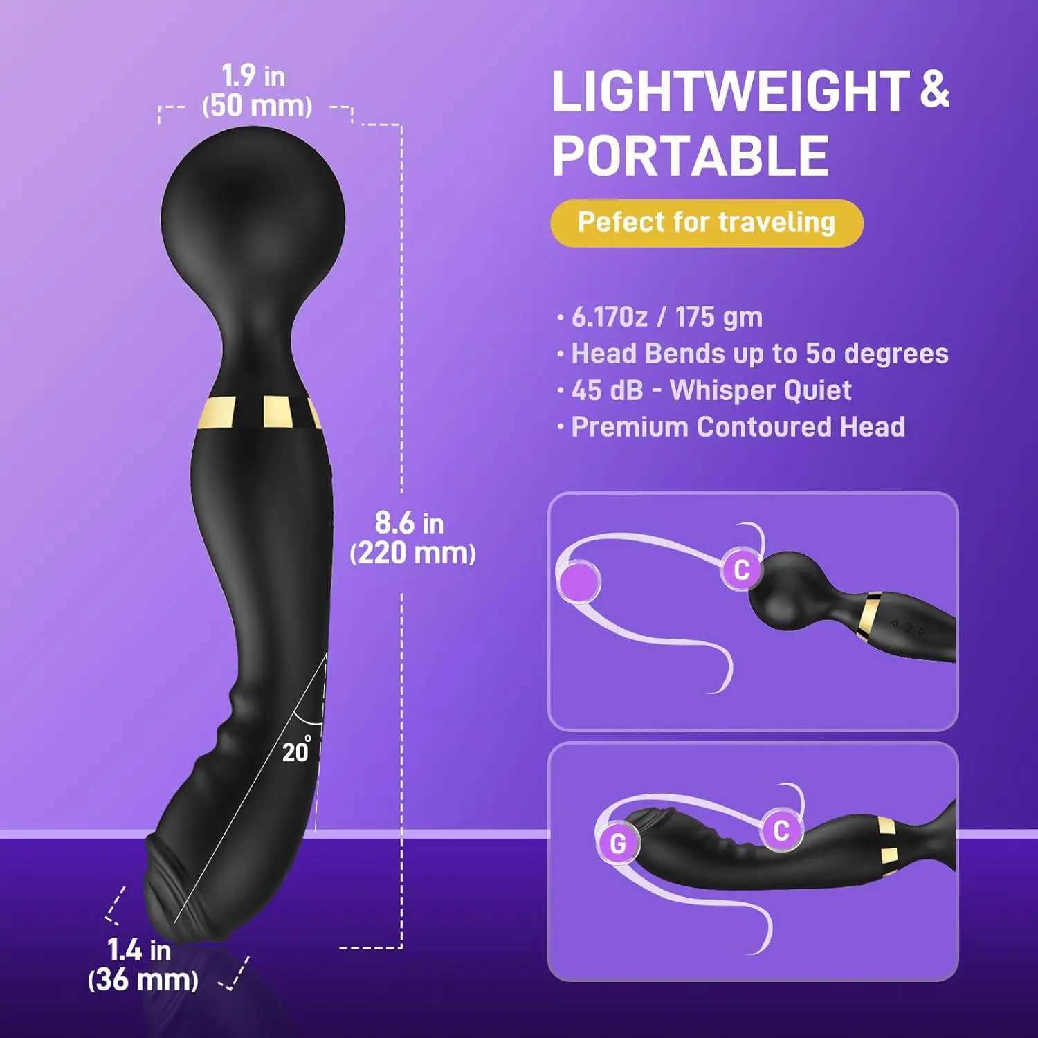 20 Speeds Powerful AV Magic Wand Vibrator Clitoris Stimulator G Spot Massager Sex Toys for Women Adult Female Erotic Sex Product W250624