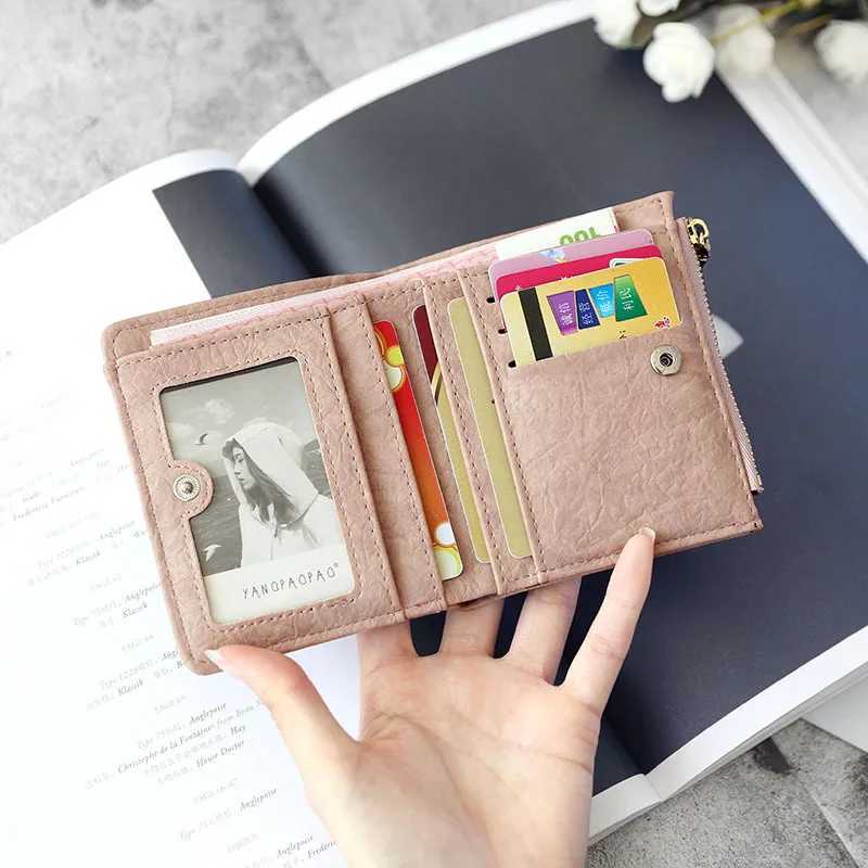 Buckle Crop Wallet Female Fi Ladies Multifunctional ID Holder High Quality Zipper Card Holders Wallet Coin Purse XJ250624