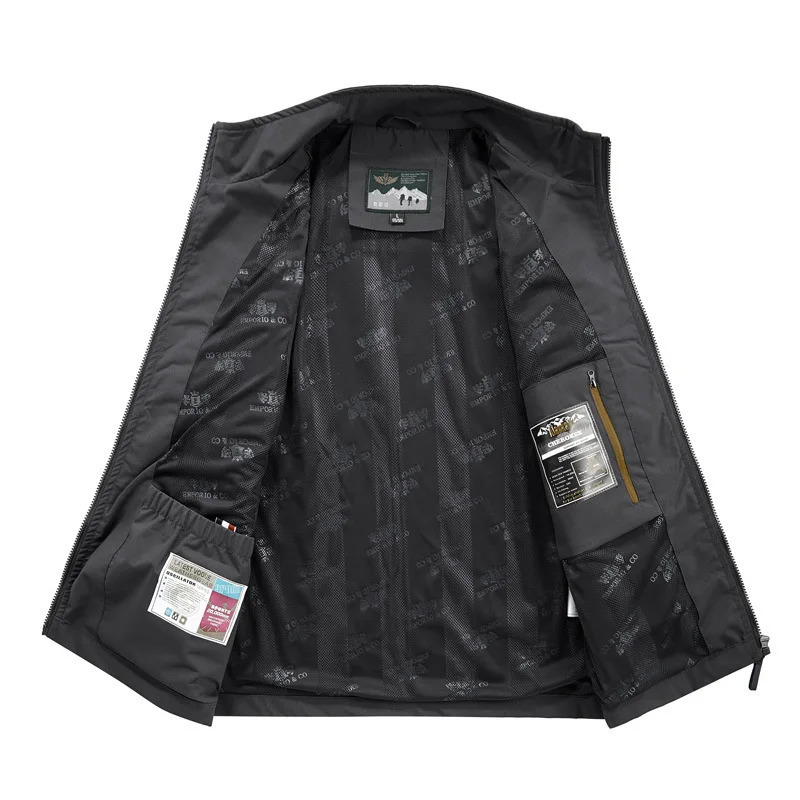 M-6xl Plus Size Mens Outdoor Waistcoat Multi Pockets Fishing Vest Sleeveless Jacket Fishing Vests Pocket Pography Waistcoat 250617