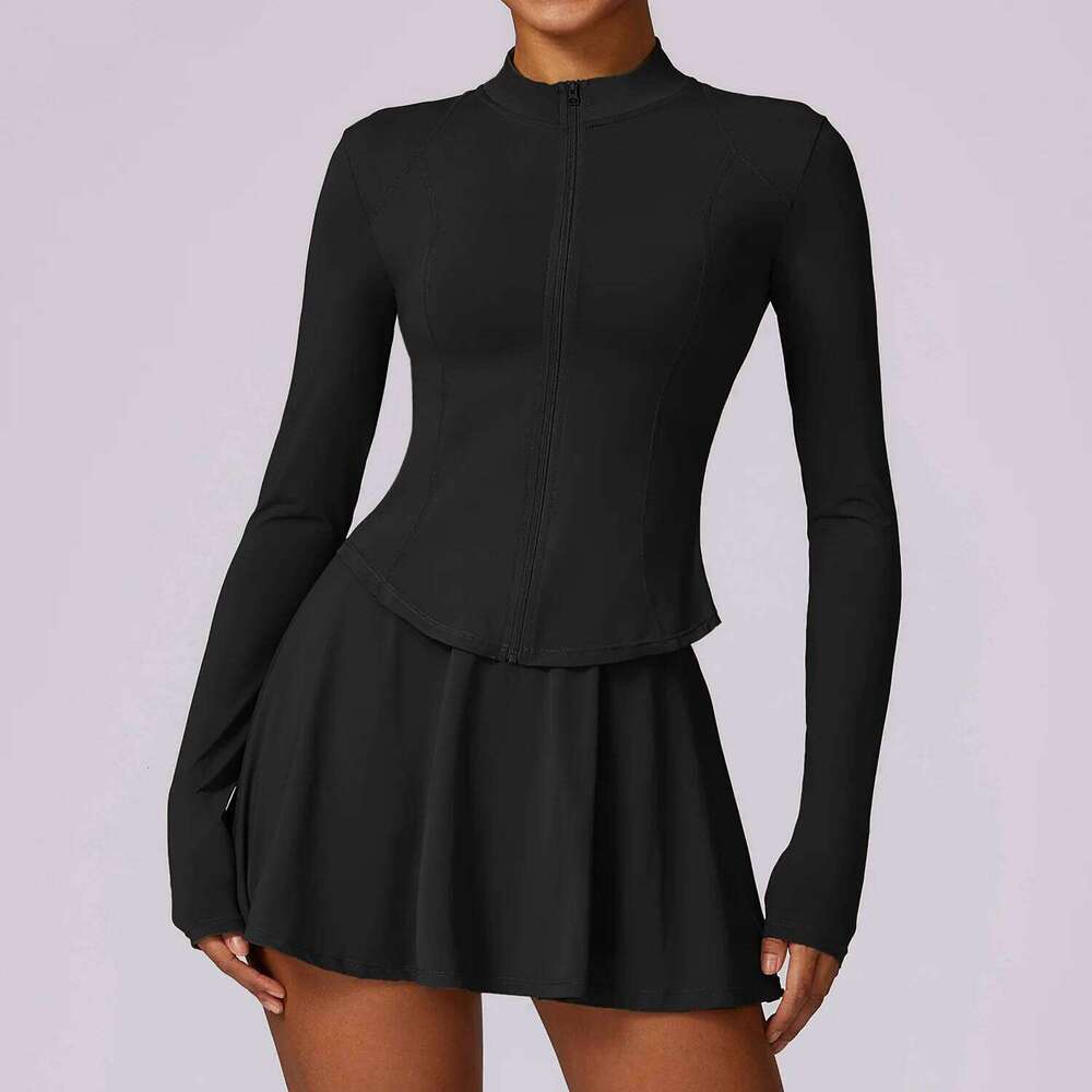 Custom summer UV sun protection jacket quick drying ice silk running cycling yoga short skirt sports two-piece