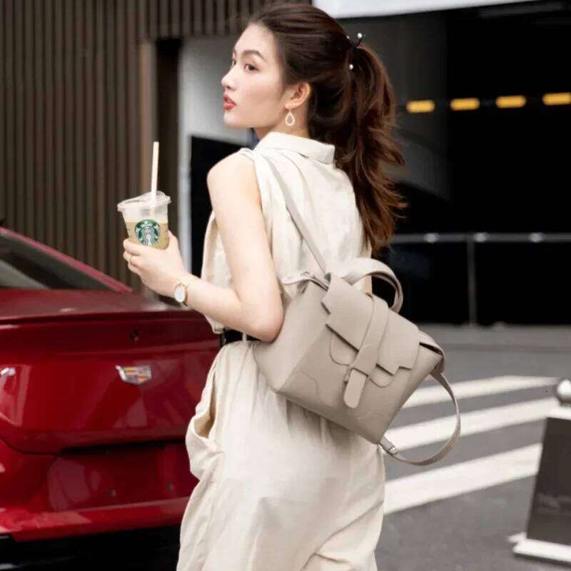 2024 New European Style Nichedesign Women's Crossbody Dual Shoulder Multi-Functional Commuter Bag Motorcycle Equipment Acces