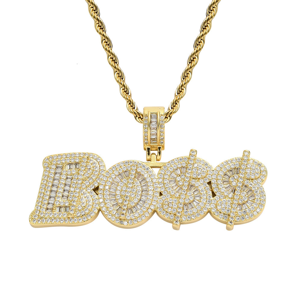 New Arrival Luxury Moissanite Chinese Letter Pendant Round Square Iced Out Diamond Men's Streetwear Swag Necklace Pass the diamond tester