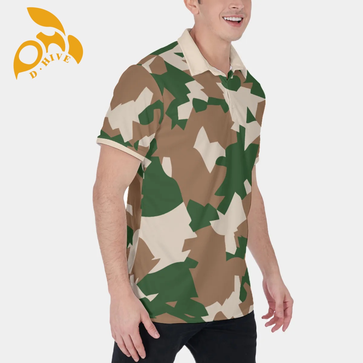 free shipping new design All-Over Print Men's Polo Shirt Collar Jersey High-quality fabric Fashionable style Skin-friendly breathable comfortable