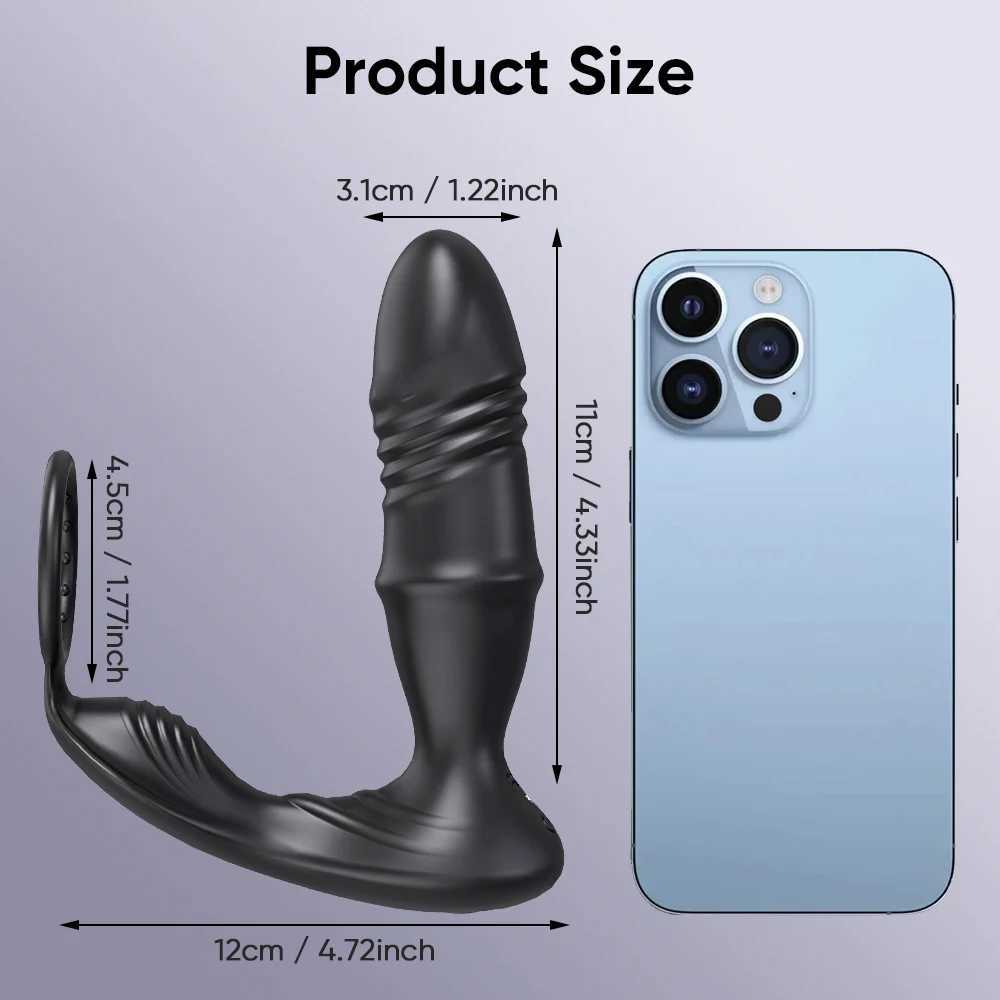Male Thrusting Prostate Massager Bluetooth APP Vibrator for Men Gay Wireless Remote Prostate Stimulator Sex Toy for Couples W250624