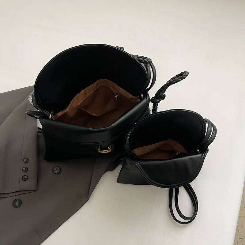 New Classic Fashion Shoulder High-End Soft PU Commuter Bag, Large-Capacity Textured Women's Messenger Bag