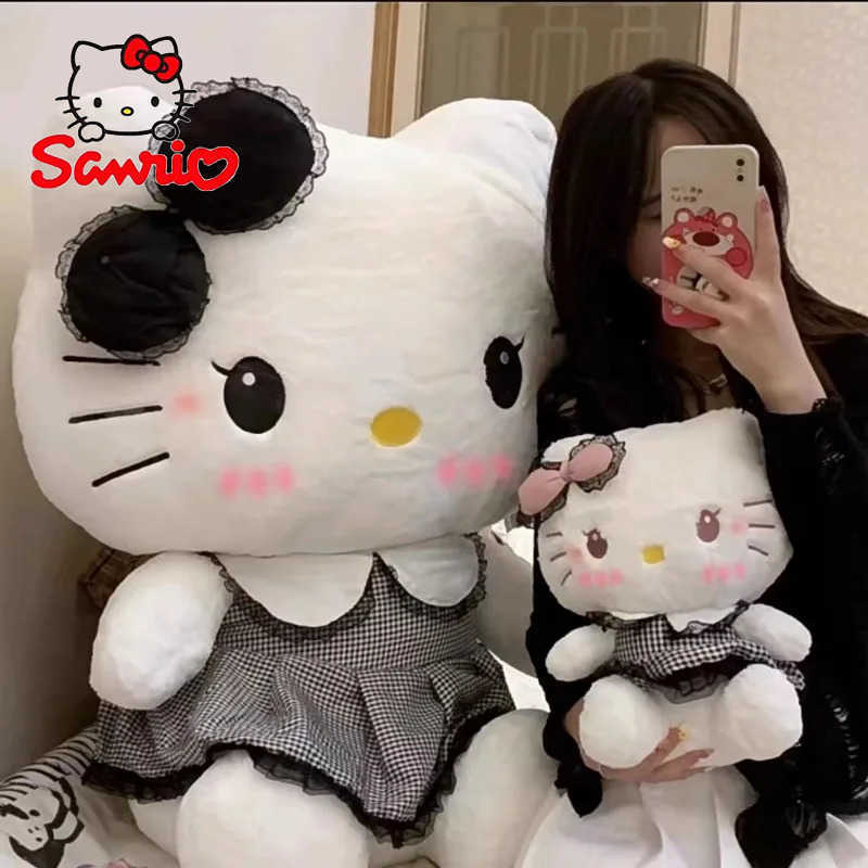 Sanrio 70cm Big Size Sanrio Hello Kitty Cute Cartoon Characters Plush Toy Room Decoration Plushies Pillow Childrens Holiday Giftw250624