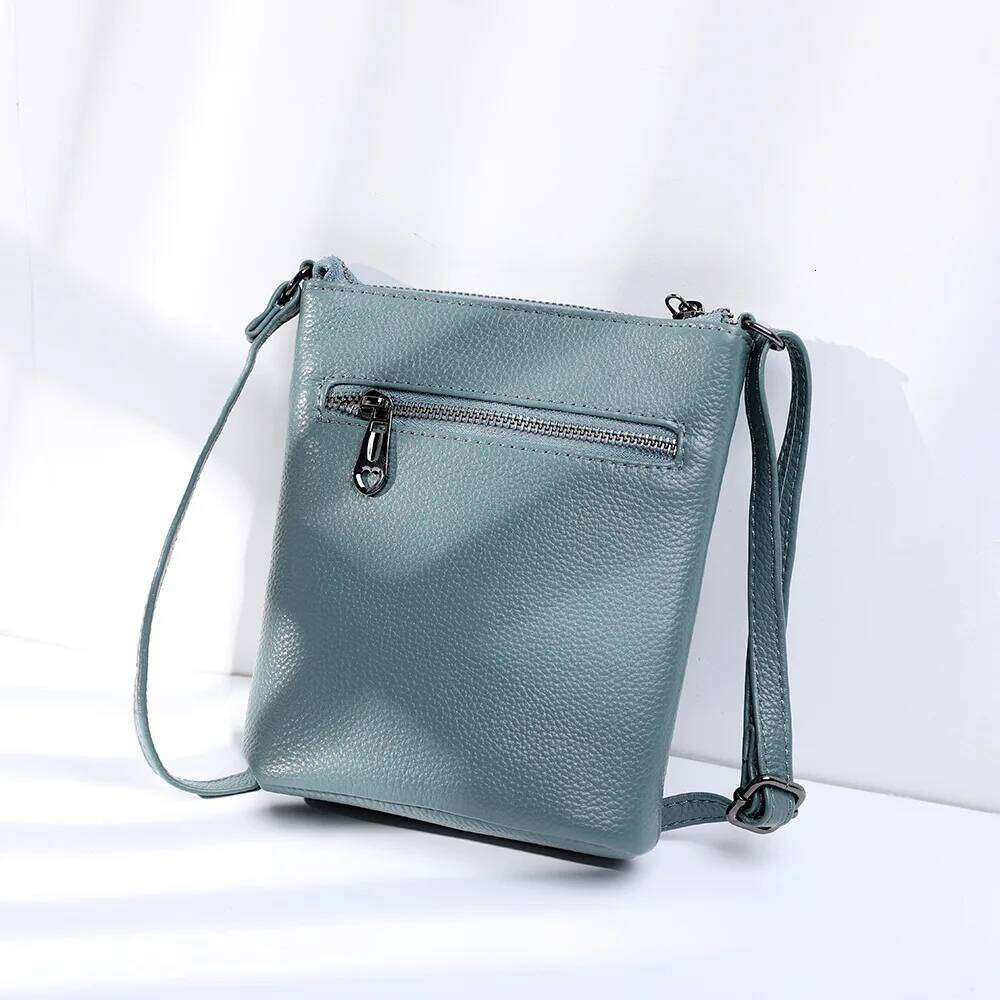 Designer Bags 2025 Summer Lightweight Genuine Leather Crossbody Bag For Women Girls Multi-Pocket Small Phone Purse Adjustable Shoulder Strap Luxury Ba