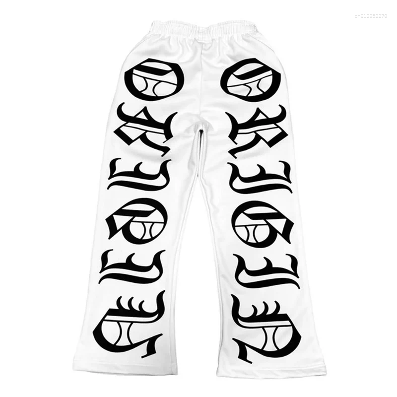 Men's Pants American Street Leisure Women Fashion Waistband Elastic Loose Casual Y2k Trousers