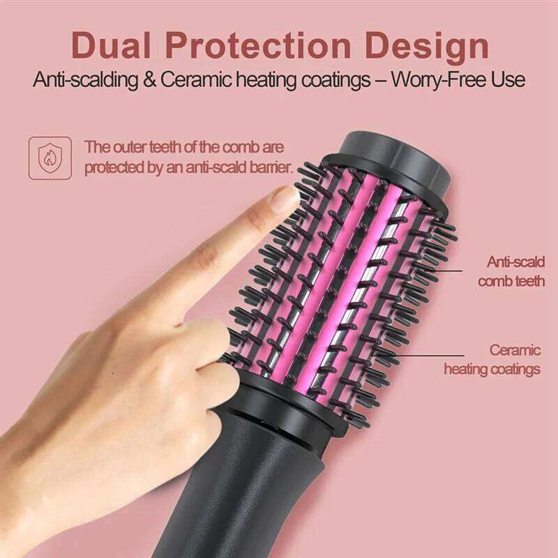 B46C Hair Curler Rechargeable Cordless Curling Iron Black