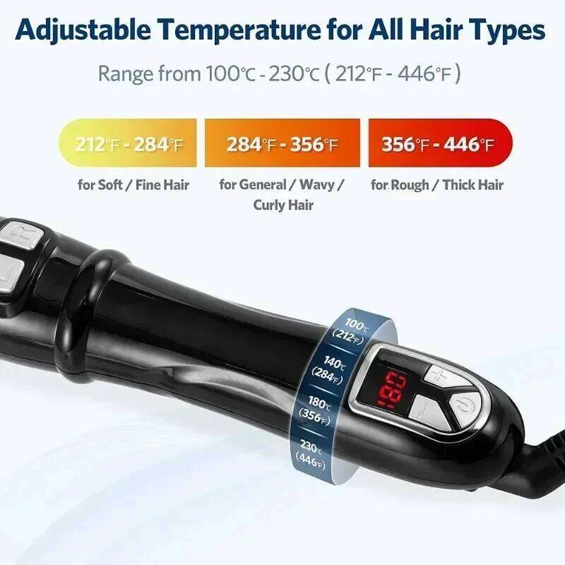 28/32mm Ceramic Barrel Hair Curlers Automatic Rotating hair curlers curling irons Big wavy curls