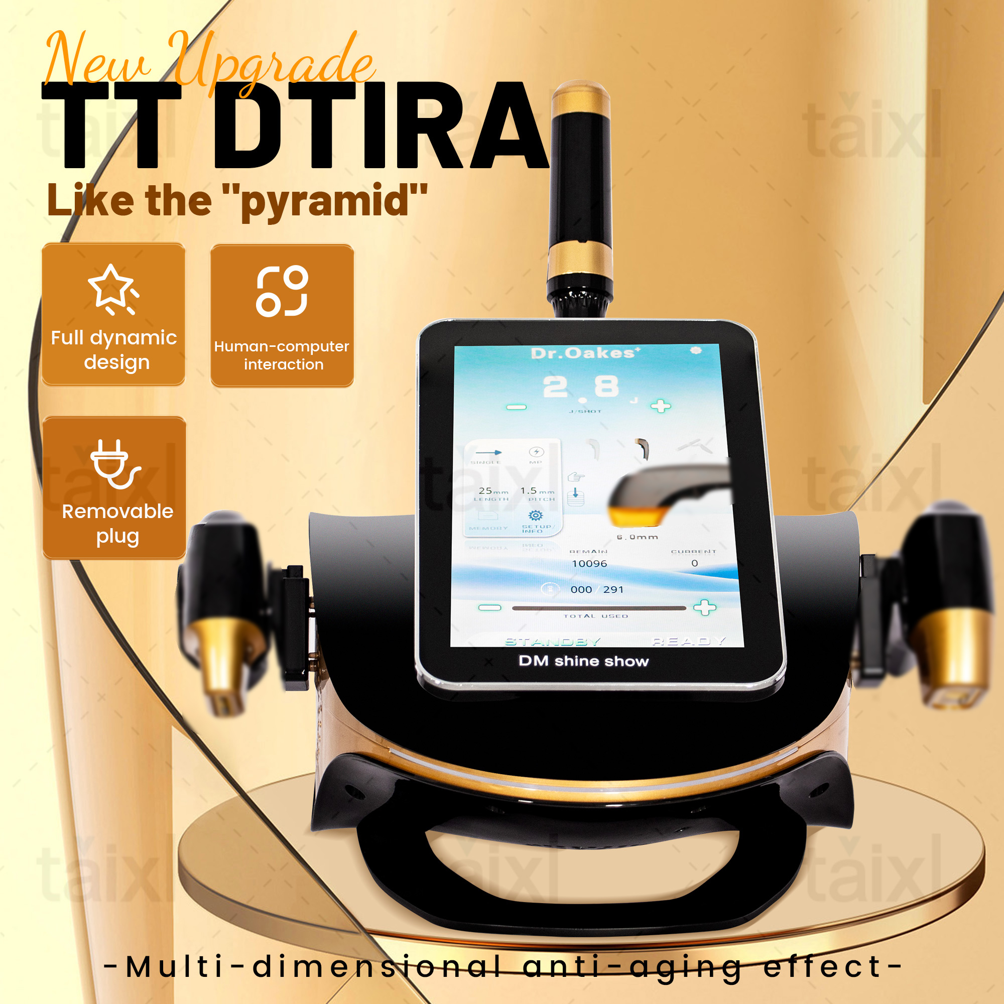 Portable 13.3 TT Double Facial Lift Body Lift Skin Firming Anti-aging Skin Rejuvenation Firming Machine