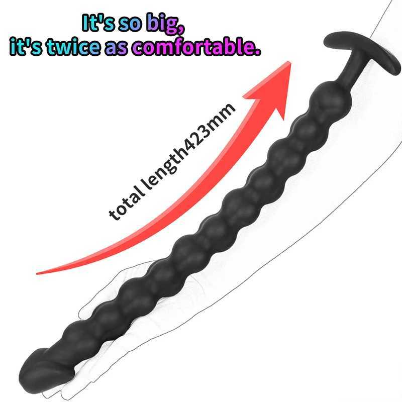 Long Pulling beads Anal Plug Huge Anal Dildo Dilator Butt Plug Prostate massager Masturbator Adult Anal Sex Toy For Women Men Gay W250624