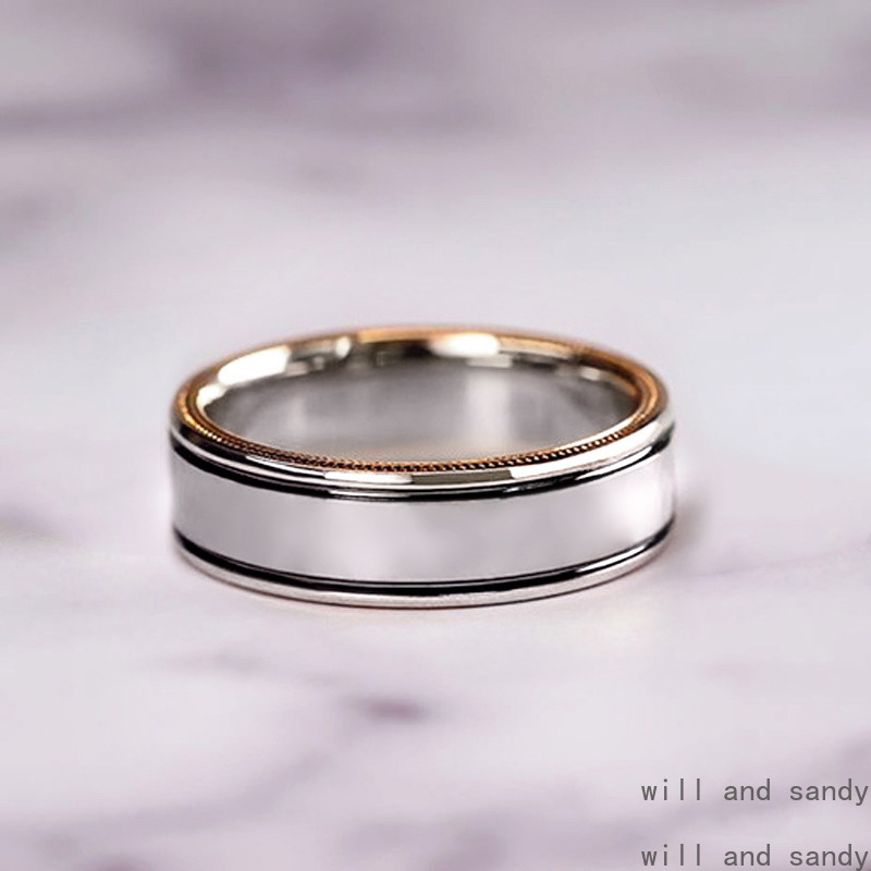 Couple Cubic Zirconia Diamond Rings Engagement Wed Ring Band Charm Sterling Silver Plated Designer Jewelry Set for Women Man Gift Mother Birthday Vale