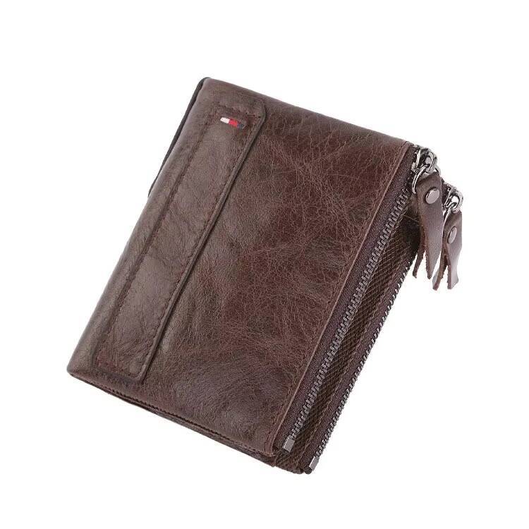 Wallets 100% Genuine Cow Short Card Holder Leather Men Purse High Quality Luxury Brand Male Wallet ddmynov