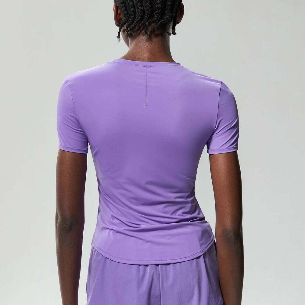 2025 Women's Yoga Chic Solid Color Short Sleeve T-Shirt Slim Fit Shirts Summer Streetwear Basic Crop Tops Gym Wear