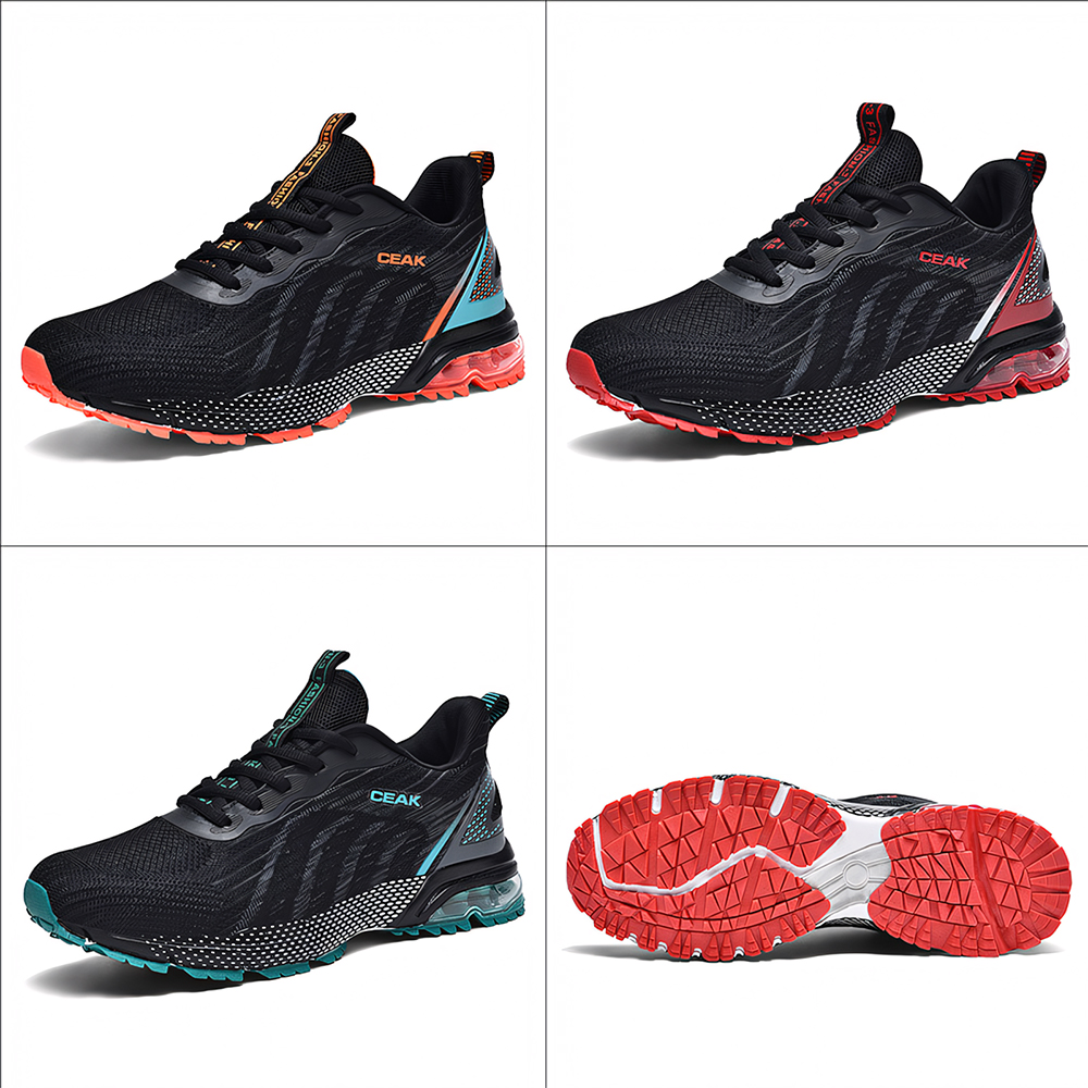 5029-Boys Athleisure Shoes Men's Shoes Plus Size Air Cushion Shoes, Non-slip Flying Woven Popular Sneakers, Mesh Breathable Running Basketball Sh