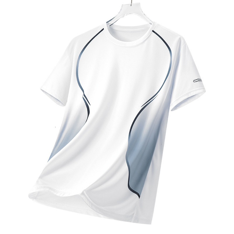 Ice Silk Short Sleeve TShirt Unisex Summer New Mens Crew Neck Youth Couple Sports Outdoor Versatile Running Top