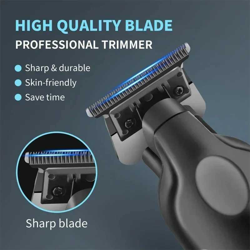 Kemei KM-2293 T95 Hair Clipper Professional Electric Rechargeable Barber Trimmer Cordless Trimmer Type-c Zero Gapped CuttingXJ250624