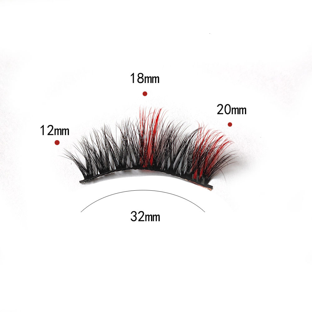 Whole Strip Eye Tail Lengthening Colorful Mixed Series False Eyelashes Dense Extended Black Stem Stage Performance Makeup False Eyelashes New Free Del