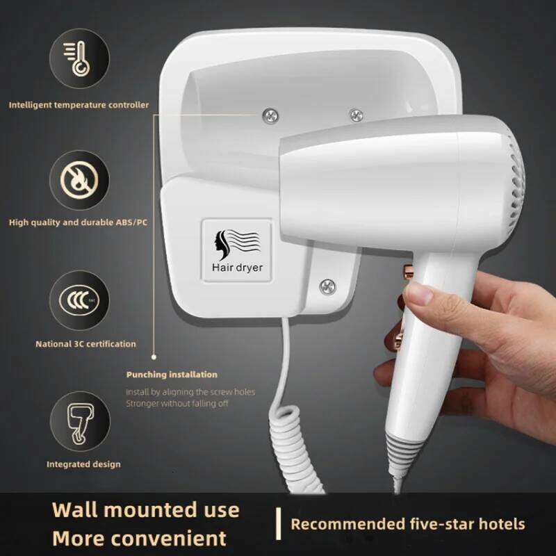 2025 Non Perforated Wall Mounted Dryer with High Power Fast Drying Blue Light Hair Care for Hotels/Homestays/Hotels