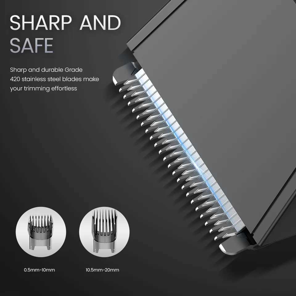 Sejoy Electric Hair Clipper Rechargeable Hair Trimmer IPX7 Waterproof Adjustable Speed Barber Clippers For Men Professional XJ250624