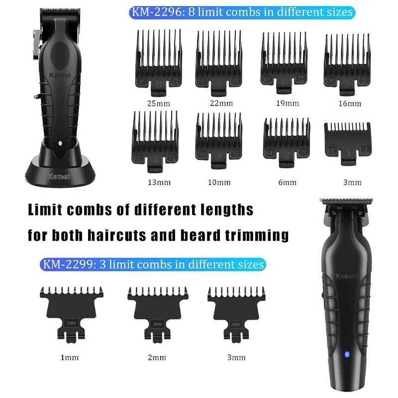 Kemei KM-2296 KM-2299 KM-2024 Hair Clipper Kit Mens Electric Shaver Hair Trimmer Machine Professional Hair Cutting Machine XJ250624