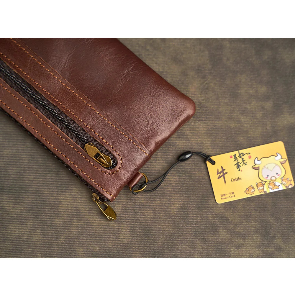 Genuine Leather Coin Purse for Men Women Mini Zipper Wallet Small Money Pocket Bag Female Money Wallets Men Card Holder R250624