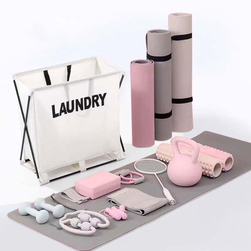 Large capacity three grid aluminum frame laundry basket foldable storage bag factory direct sales