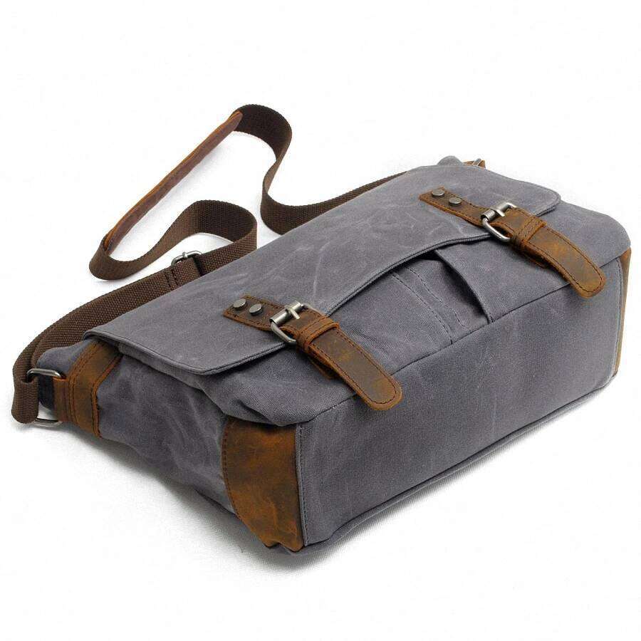 bags New Fashion Thick Wax Canvas Shoulder Messenger Men Crossbody Bag Vintage male Leisure Sling bag Casual Boy