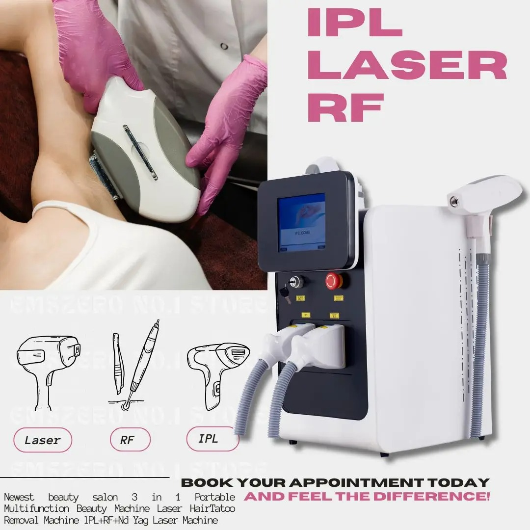 OPT IPL Multifunctional Epilation Tattoo Pigment Removal Machine For Facial Vessels Wrinkles Freckles and Remove Hair IPL Laser