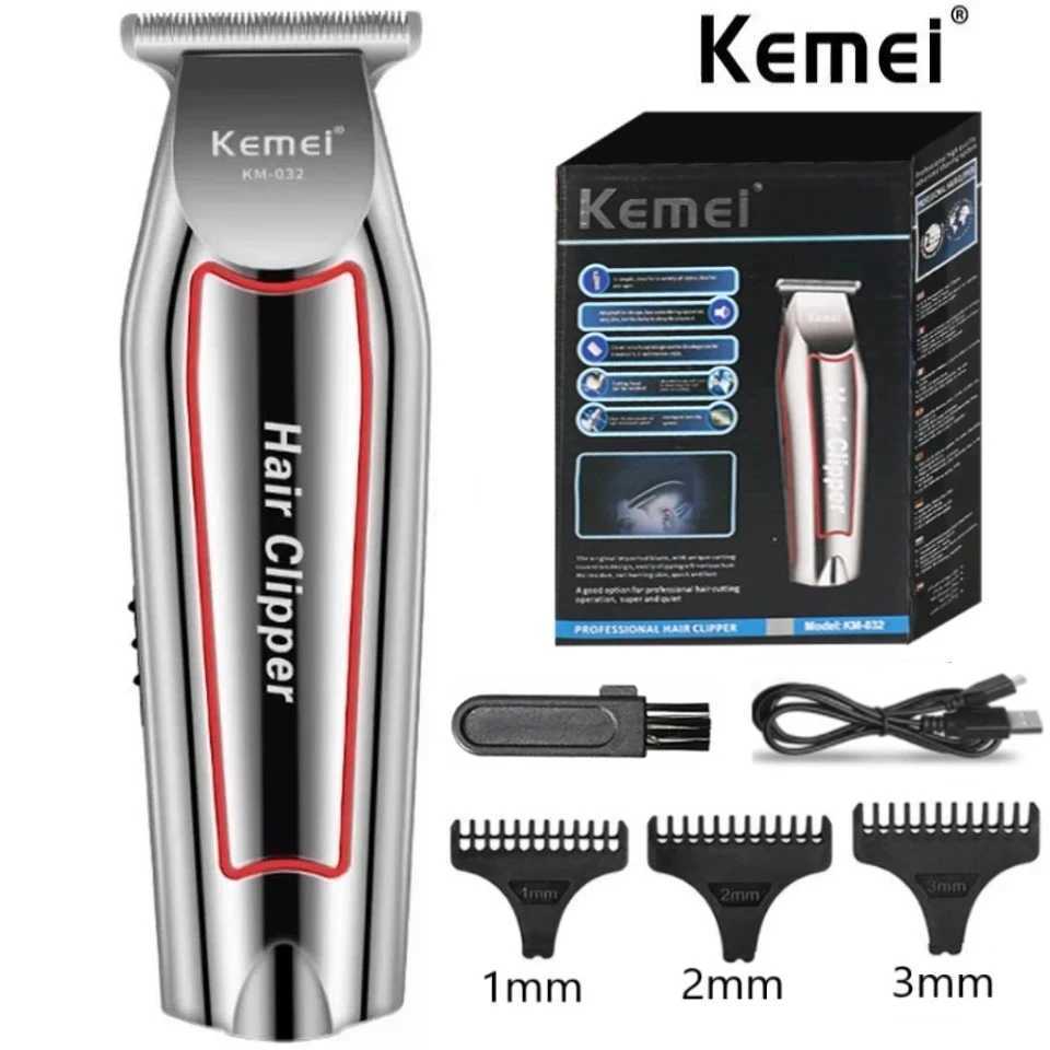 Kemei KM-032 electric hair clipper barber carving trimmer professional hair clipper with ceramic blade cordless trimmer XJ250624